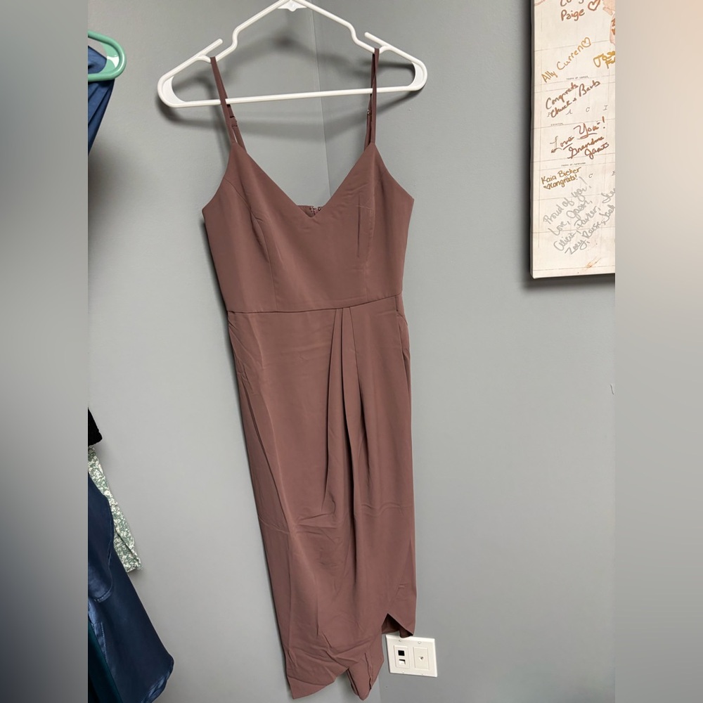 Lulu's Dusty Rose Midi Dress